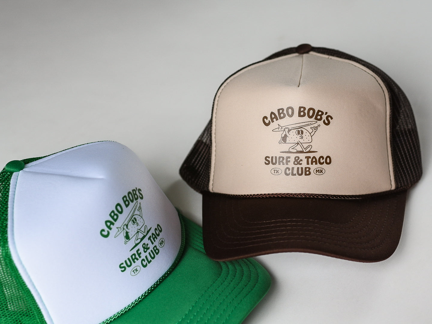 Surf & Taco Club Trucker Hat - Brown